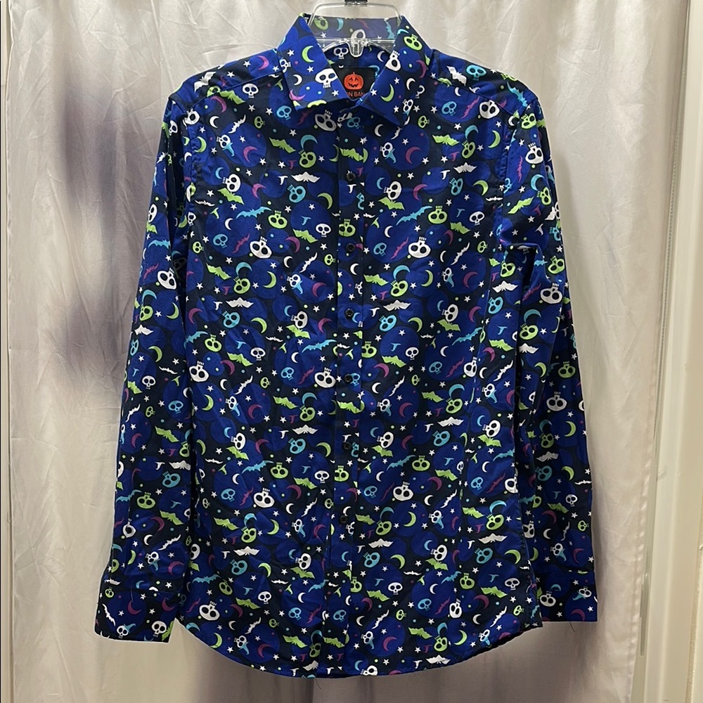 Men's Halloween Pattern Button Down